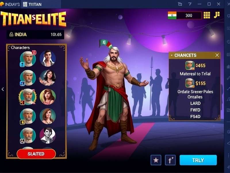 India S Titan Elite character selection screen
